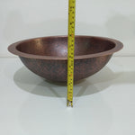 Load image into Gallery viewer, Round Hammered Copper Bowl Sink
