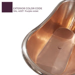 Load image into Gallery viewer, Clawfoot Copper Bathtub Polish Copper Inside RAL 4007 Purple violet Outside
