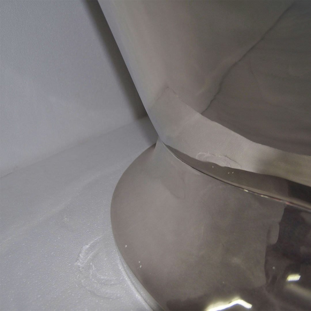 Nickel Finish Curved Pedestal Copper Bathtub