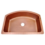 Load image into Gallery viewer, D Shape Petal Front Apron Copper Kitchen Sink
