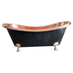 Load image into Gallery viewer, Clawfoot Copper Bathtub Black Outside
