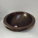 Load image into Gallery viewer, Oval Copper Sink Dark Antique 20 x 15.50 x 6 inch
