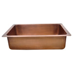 Load image into Gallery viewer, Single Bowl Vertical Parallel Lines Front Apron Copper Kitchen Sink
