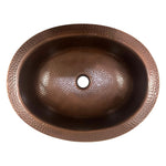 Load image into Gallery viewer, Oval Hammered Copper Sink
