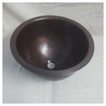 Load image into Gallery viewer, Copper Sink 14x8 Dark Antique Hammered

