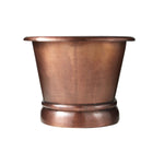 Load image into Gallery viewer, Hammered Antique Finish Pedestal Copper Bathtub

