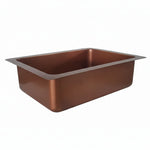 Load image into Gallery viewer, Single Bowl Smooth Antique Copper Kitchen Sink without Front Apron
