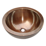Load image into Gallery viewer, Double Wall Copper Sink Outside Hammered Inside Smooth 16" x 6"

