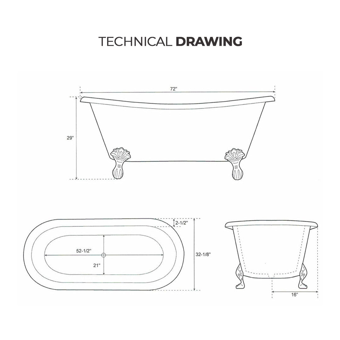 Clawfoot Copper Bathtub Hammered Polished Copper Finish