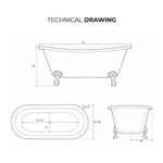 Load image into Gallery viewer, Clawfoot Copper Bathtub Hammered Polished Copper Finish
