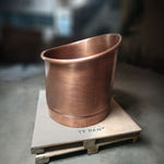 Load image into Gallery viewer, 39-Inch Round Japanese Soaking Style Antique Finish Copper Bathtub
