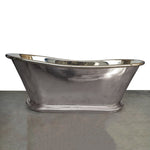 Load image into Gallery viewer, Copper Bathtub Nickel Finish Inside &amp; Outside 70" x 29" x 27"
