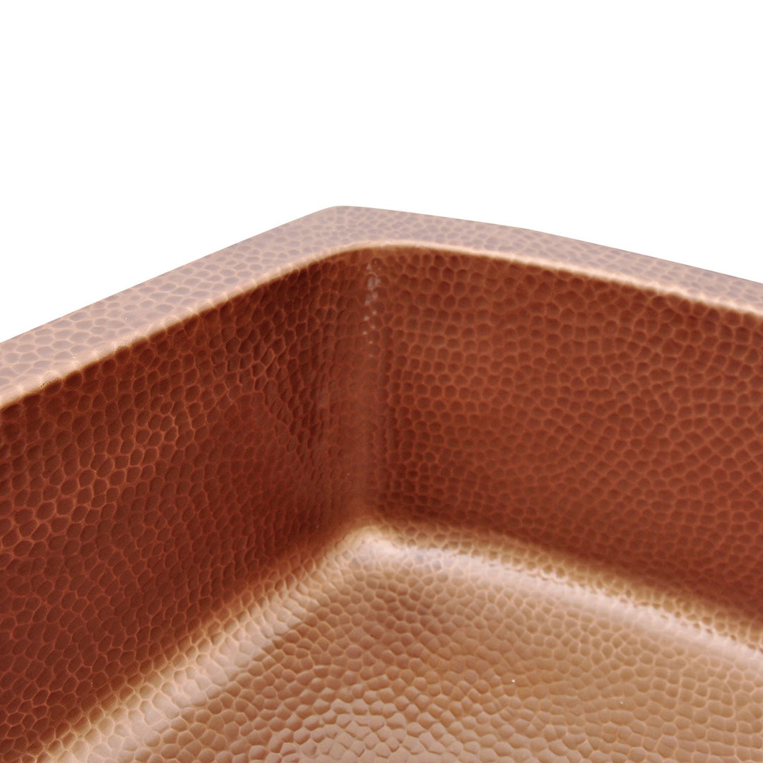 D-Shape Single Bowl Hammered Front Apron Copper Kitchen Sink