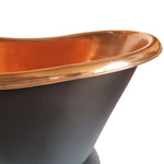 Load image into Gallery viewer, Slanting Base Copper Bathtub Full Black Exterior
