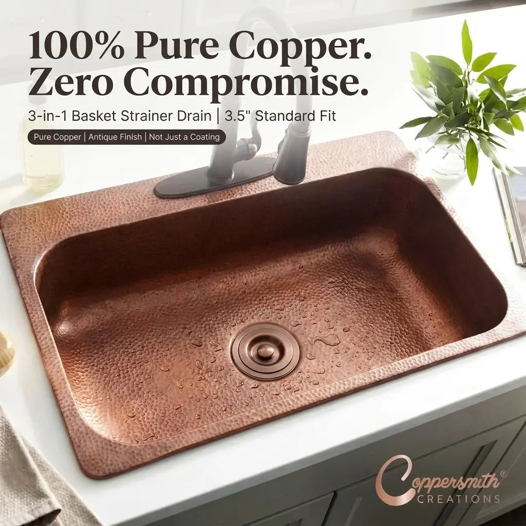 Coppersmith Creations 3-in-1 Basket Strainer