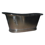 Load image into Gallery viewer, Straight Base Copper Bathtub Full Nickel Finish
