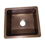 Load image into Gallery viewer, Antique Hammered Copper Bar Sink 17.50" x 15.50" x 8"
