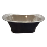 Load image into Gallery viewer, Straight Base Copper Bathtub Nickel Inside Black Outside
