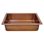 Load image into Gallery viewer, Single Bowl Two Squares in one Square Pattern front apron Copper Kitchen Sink
