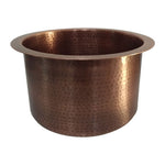 Load image into Gallery viewer, Round Copper Bar Sink 17 x 8 inch

