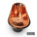Load image into Gallery viewer, Straight Base Copper Bathtub Polished Copper Interior &amp; RAL7024 Graphite grey Exterior
