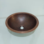 Load image into Gallery viewer, Round Hammered Copper Bowl Sink
