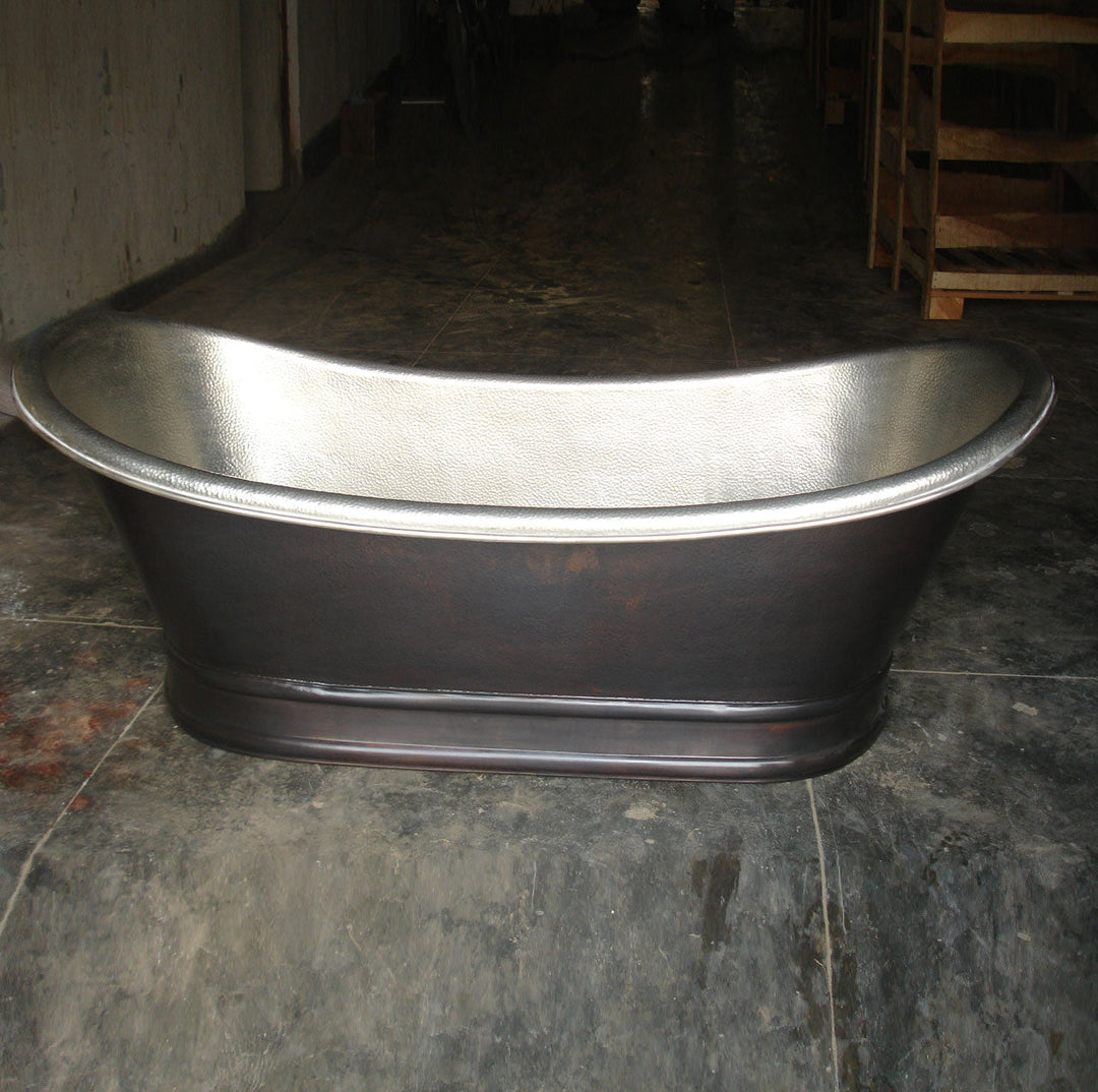 Antique Copper Bathtub Nickel Finish Inside