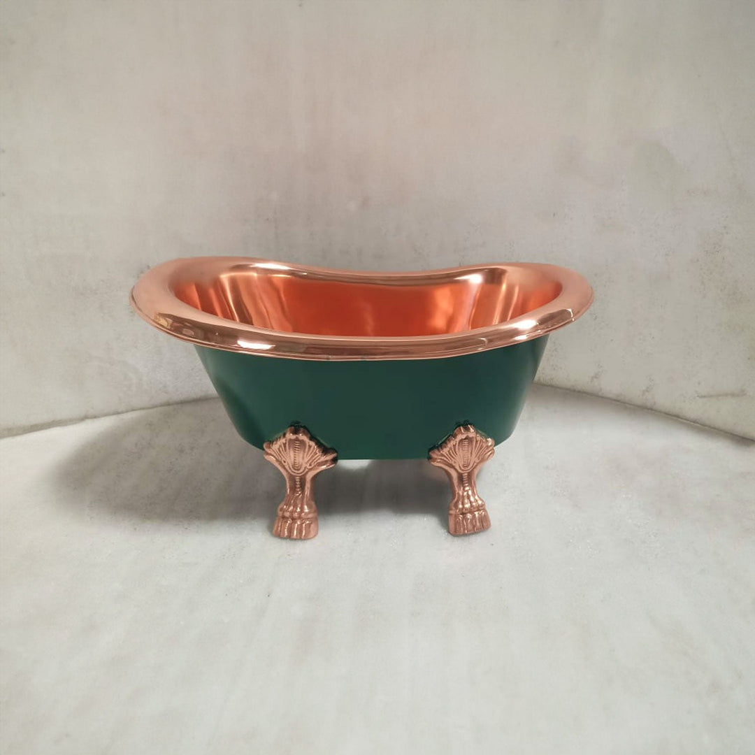 Clawfoot Copper Tub Style Sink Polish Copper Inside & RAL 6004 Outside