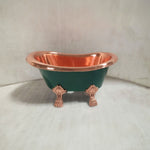 Load image into Gallery viewer, Clawfoot Copper Tub Style Sink Polish Copper Inside &amp; RAL 6004 Outside
