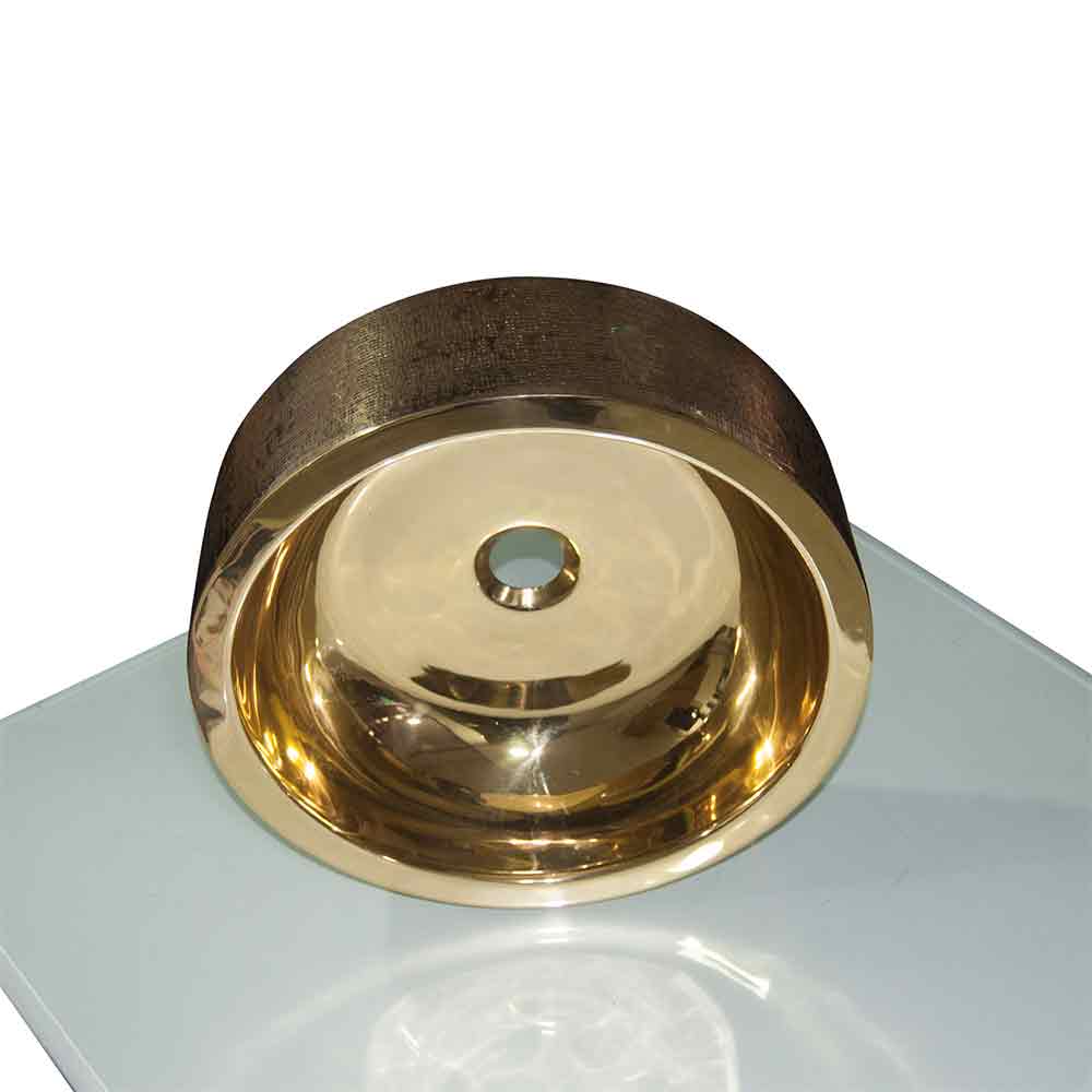 Brass Sink Pattern Exterior Double Wall Design