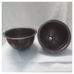 Load image into Gallery viewer, Copper Sink 14x8 Dark Antique Hammered
