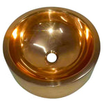 Load image into Gallery viewer, Double wall Copper Sink Shiny Copper Finish Inside Outside
