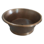 Load image into Gallery viewer, Round Copper Tub Hammered Antique
