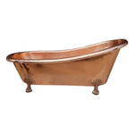 Load image into Gallery viewer, Clawfoot Copper Tub Hammered Single Slipper
