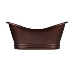 Load image into Gallery viewer, Hammered Dark Copper Double Slipper Tub
