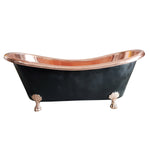 Load image into Gallery viewer, Clawfoot Copper Bathtub Black Outside
