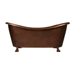 Load image into Gallery viewer, Hammered Clawfoot Copper Double Slipper Tub
