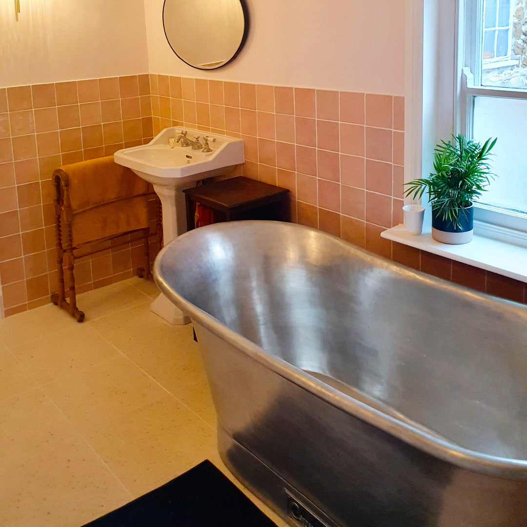 Straight Base Copper Bathtub Tin Inner & Outer Coating