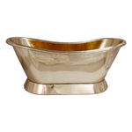 Load image into Gallery viewer, Slanting Base Brass Bathtub Polished Full Brass Finish
