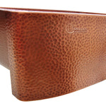 Load image into Gallery viewer, D-Shape Single Bowl Hammered Front Apron Copper Kitchen Sink
