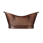 Load image into Gallery viewer, Hammered Antique Copper Tub with Ring Handles
