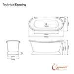Load image into Gallery viewer, Slanting Base Patina Copper Bathtub - Perfect for Bathing in Nature's Lap
