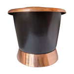 Load image into Gallery viewer, Slanting Base Copper Bathtub Copper Inside &amp; on Base Black Outside
