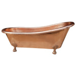 Load image into Gallery viewer, Clawfoot Copper Tub Hammered Single Slipper
