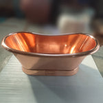 Load image into Gallery viewer, Slanting Base Copper Bathtub Full Shining Copper Finish
