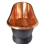 Load image into Gallery viewer, Slanting Base Copper Bathtub Full Black Exterior
