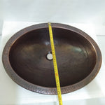 Load image into Gallery viewer, Oval Copper Sink Dark Antique 20 x 15.50 x 6 inch
