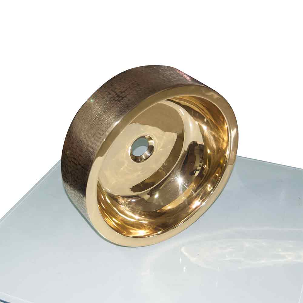 Brass Sink Pattern Exterior Double Wall Design