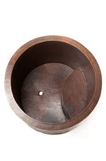 Load image into Gallery viewer, 45-inch Hammered Antique Japanese Style Soaking Copper Bathtub

