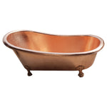 Load image into Gallery viewer, Clawfoot Copper Tub Hammered Single Slipper
